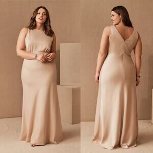 BHLDN Anthropologie by Sachin & Babi Beckett Satin Charmeuse Maxi Dress Gown